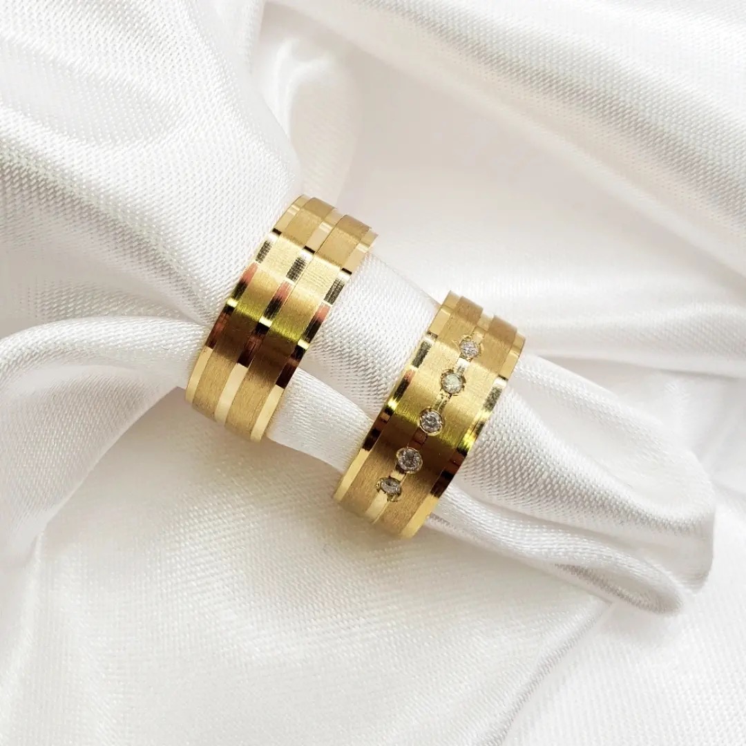 Alianças de casamento em ouro 18k